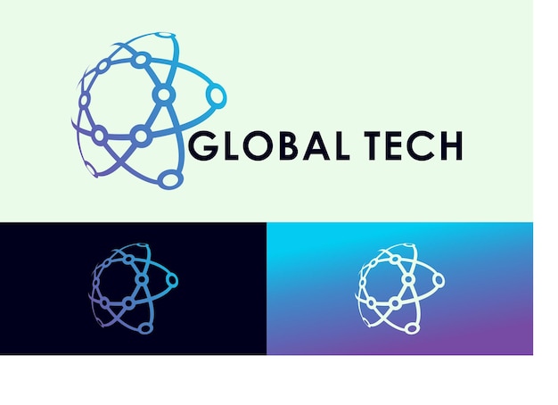 concepto de diseño de logotipo de tecnología