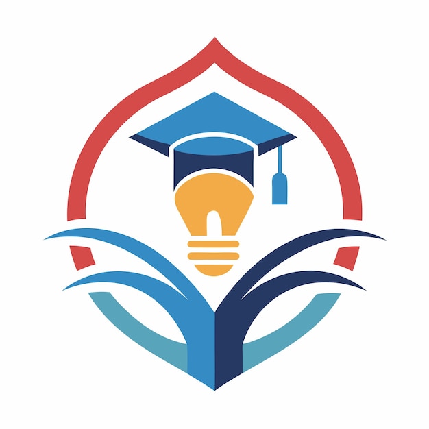 concepto de diseño de logotipo temático de educación