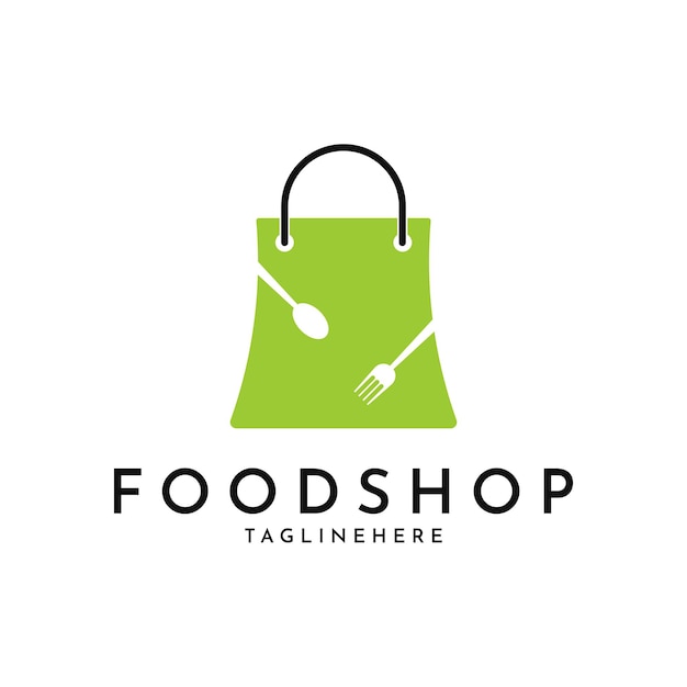 Concepto de diseño de logotipo de tienda de alimentos