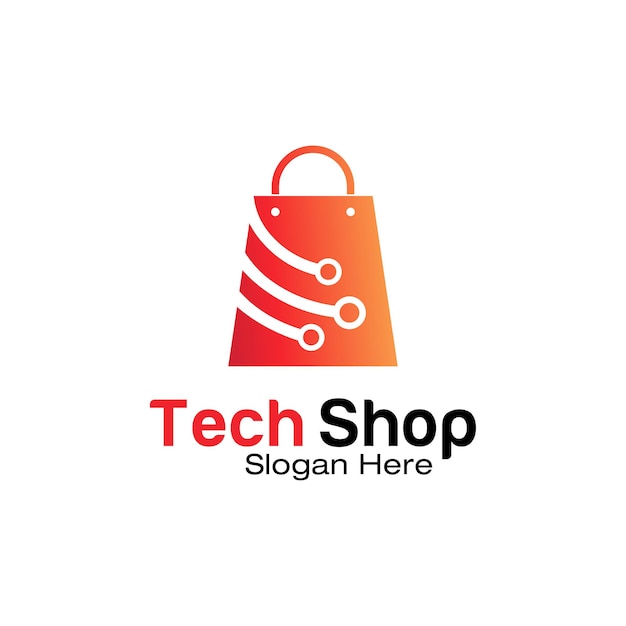 Concepto de diseño de logotipo de tienda online. Vector de logotipo de centro comercial en línea. Símbolo de tienda y regalos en línea