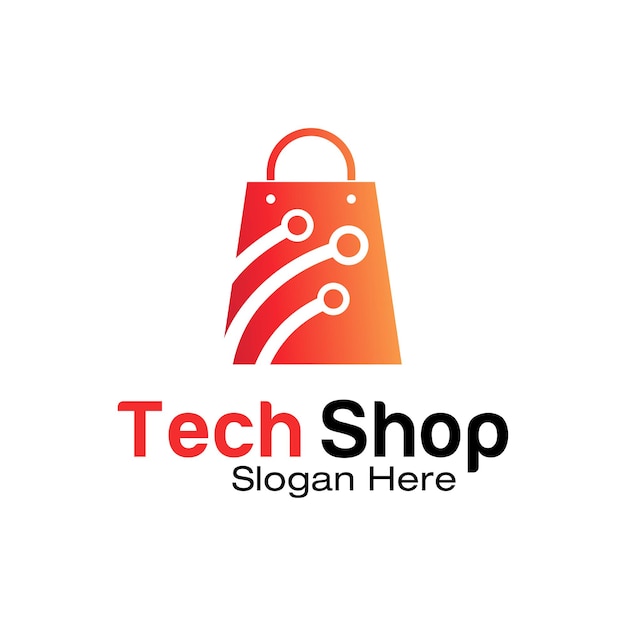 Concepto de diseño de logotipo de tienda online. Vector de logotipo de centro comercial en línea. Símbolo de tienda y regalos en línea