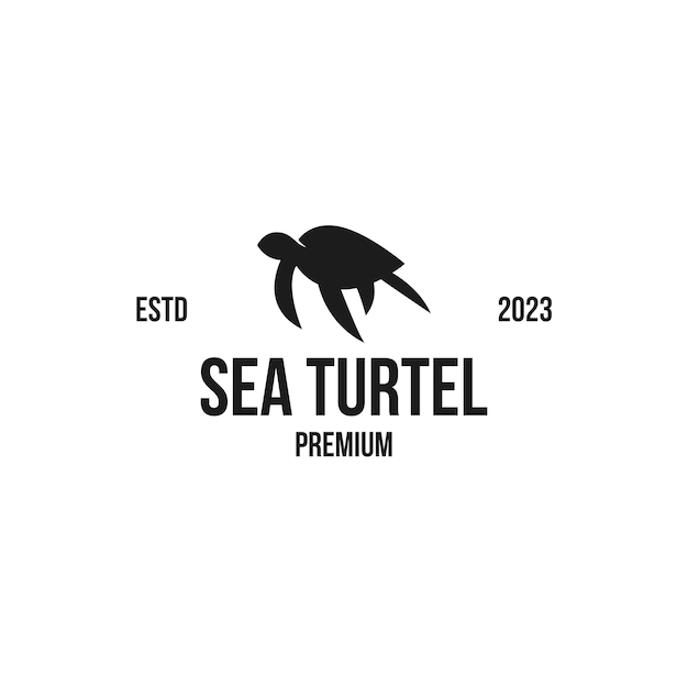 Concepto de diseño de logotipo de tortuga marina Ilustración vectorial Icono de símbolo