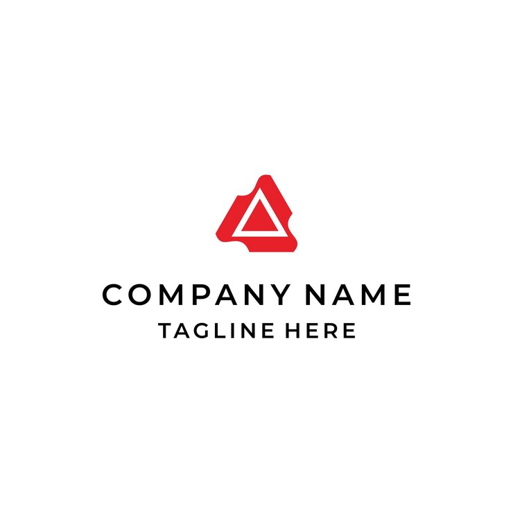 concepto de diseño de logotipo de tres ángulos