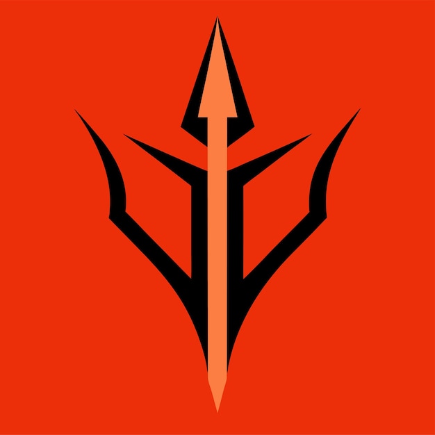 Concepto de diseño del logotipo del Tridente