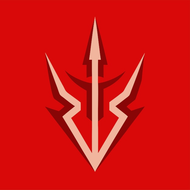 Concepto de diseño del logotipo del Tridente