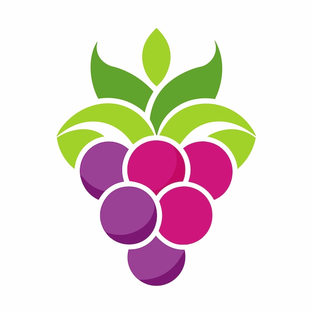 Concepto de diseño de logotipo de uva