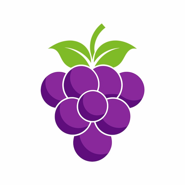 Concepto de diseño de logotipo de uva