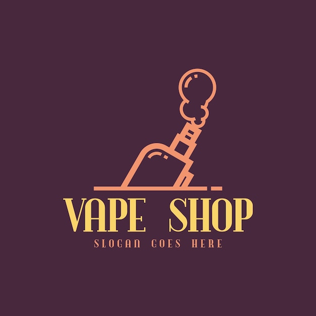 Vector concepto de diseño de logotipo de vape para tienda y tienda de vape