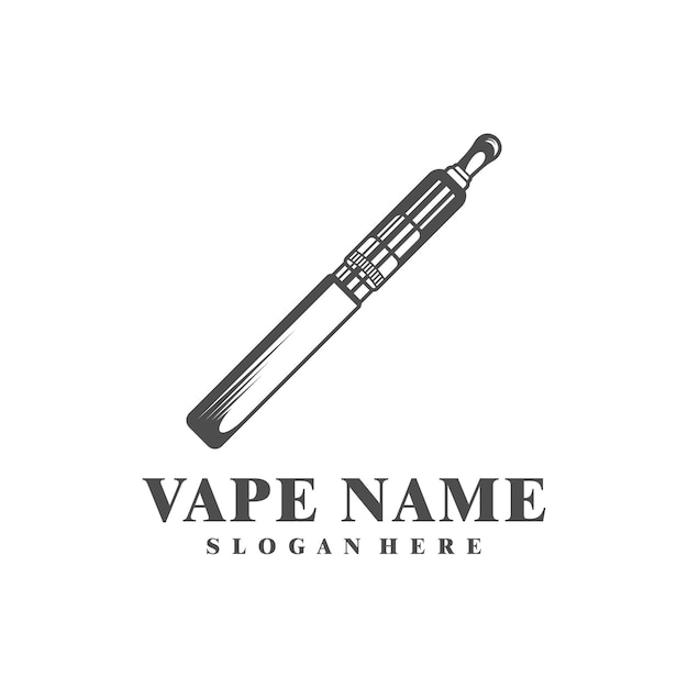 Concepto de diseño de logotipo de vapeo, diseño de ilustración de vapeo vectorial