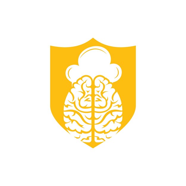 Concepto de diseño de logotipo de vector de chef inteligente