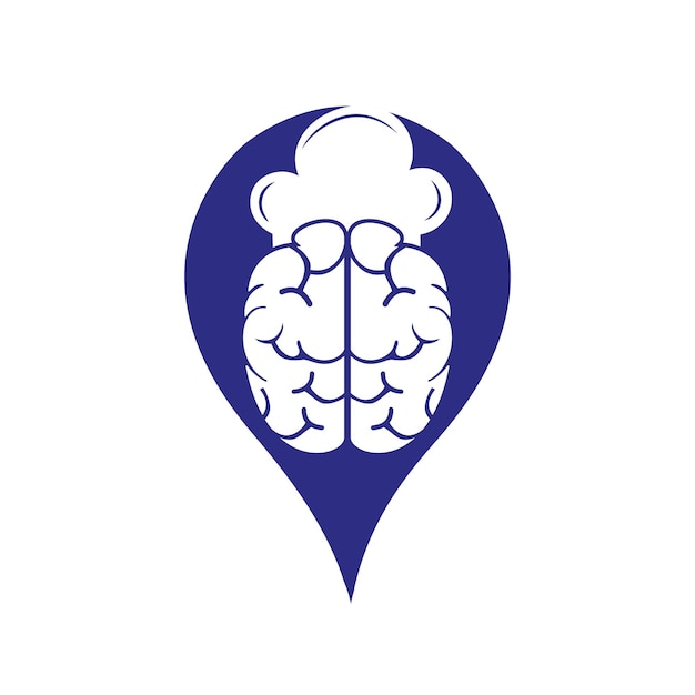 Concepto de diseño de logotipo de vector de chef inteligente