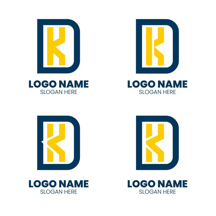 Vector el concepto de diseño del logotipo del vector de la letra k inicial.