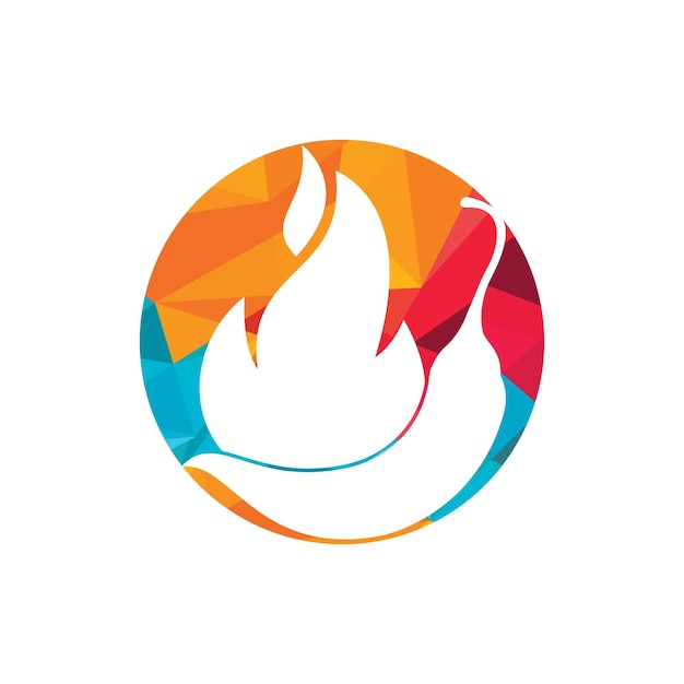Concepto de diseño de logotipo vectorial de chile caliente