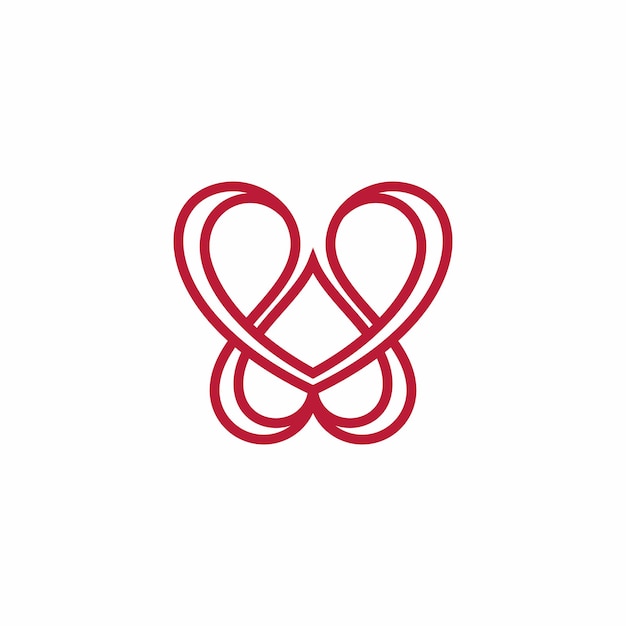 Concepto de diseño de logotipo vectorial icono de corazones