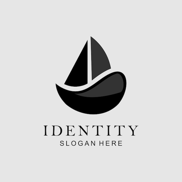 Concepto de diseño del logotipo del velero