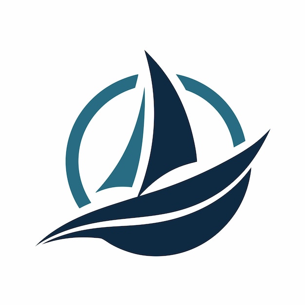 Concepto de diseño del logotipo del velero