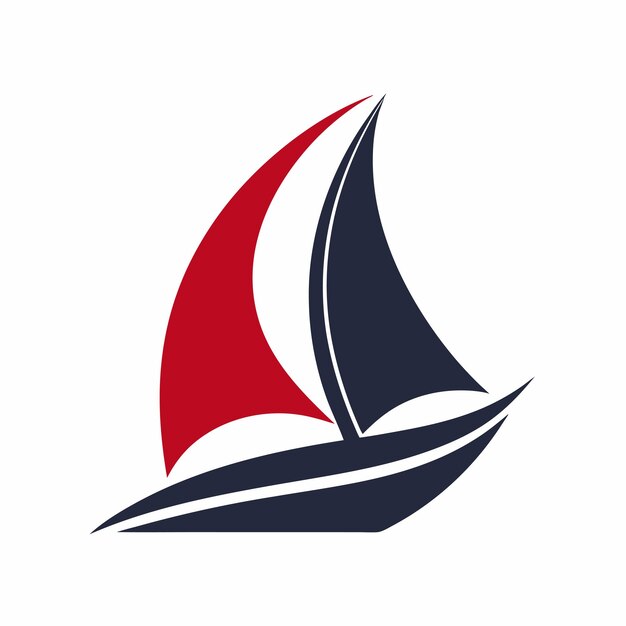 Concepto de diseño del logotipo del velero