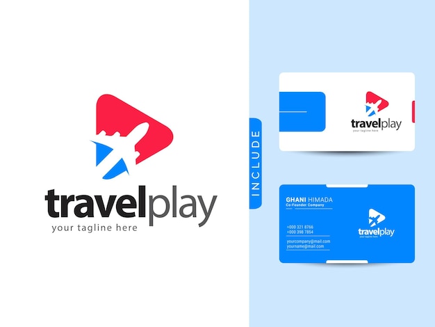 Concepto de diseño de logotipo de viaje