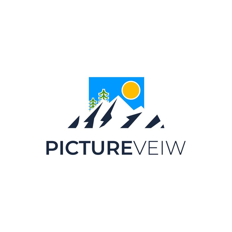 concepto de diseño de logotipo de vista de imagen para aventura y fotografía
