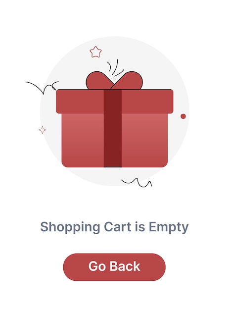 El concepto de diseño moderno del carrito de compras está vacío