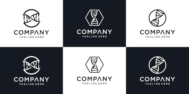 concepto de diseño moderno de logotipo de adn creativo, plantilla de diseño de logotipo de gen abstracto