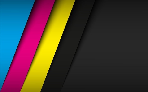 Vector concepto de diseño de negocios moderno de cmyk impresión de fondo en color de cmyk banner abstracto vectorial