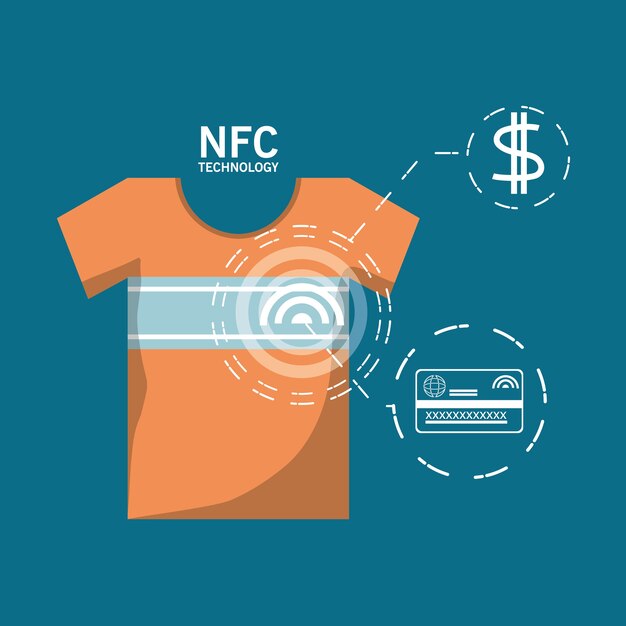 Concepto de diseño de pago NFC