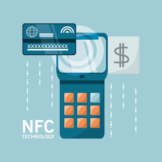 Concepto de diseño de pago NFC