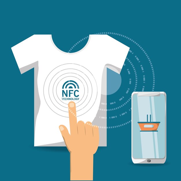 Concepto de diseño de pago NFC