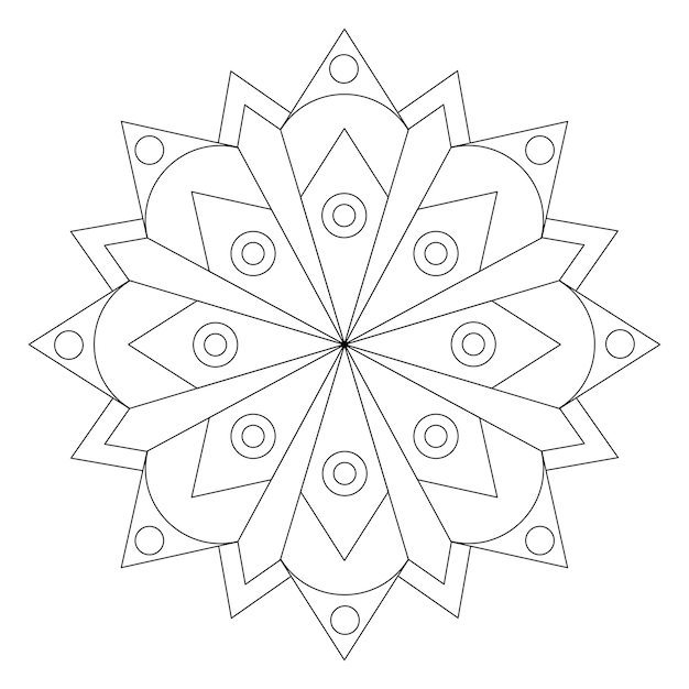 Concepto Diseño Patrón Mandala Indio Elegante Ilustración Vector Dibujado Mano