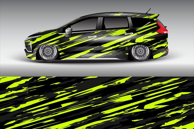 Concepto de diseño de pegatina de envoltura de coche Fondo abstracto grunge para vehículos