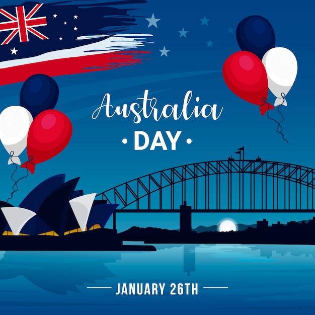 Vector concepto de diseño plano día de australia