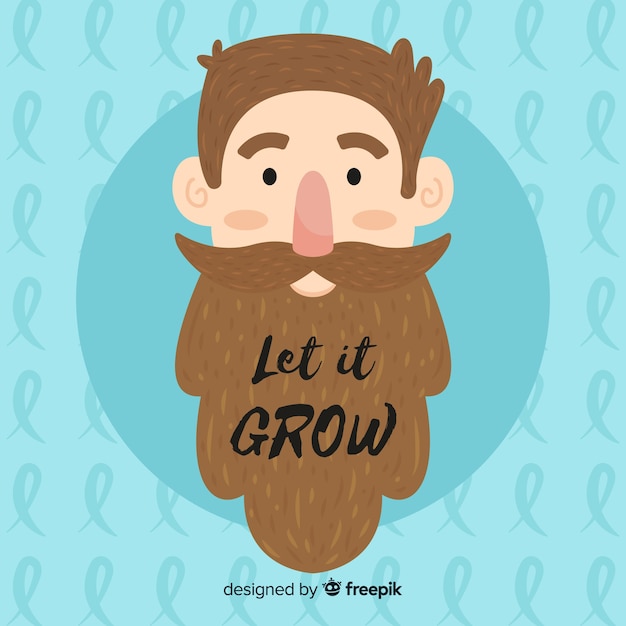 Vector concepto de diseño plano movember