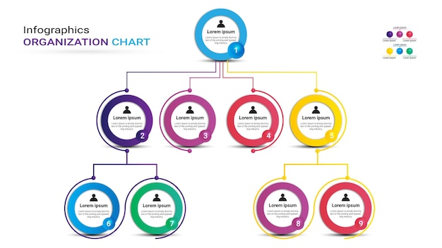 Concepto de diseño de plantilla infográfica de vector de gráfico de negocios para presentación de informe anual