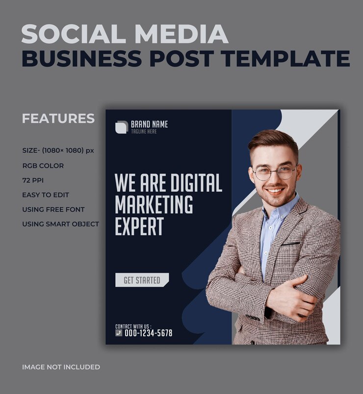 Concepto de diseño de publicación de redes sociales de marketing digital para promoción comercial