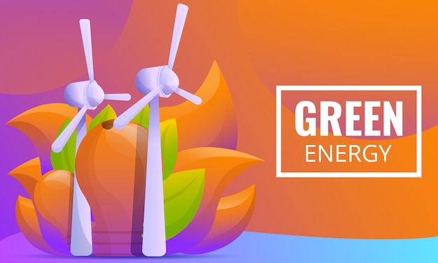 Concepto de diseño sobre el tema de la energía verde.