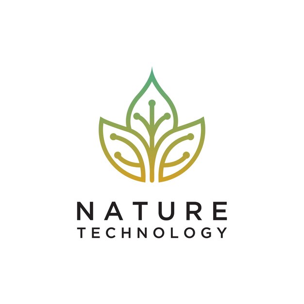 El concepto de diseño de tecnología de logotipo de árbol de tecnología de red