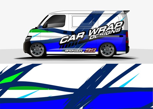 Concepto de diseño de vehículos para la marca de calcomanías