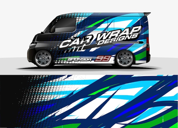 Concepto de diseño de vehículos para la marca de calcomanías