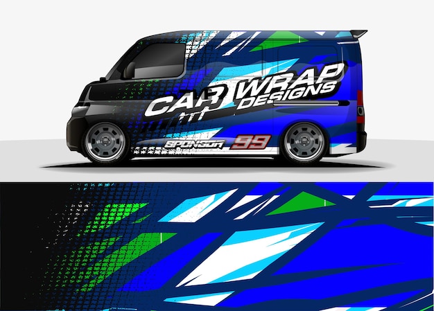 Concepto de diseño de vehículos para la marca de calcomanías
