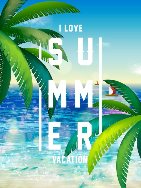 Concepto de diseño de verano colorido