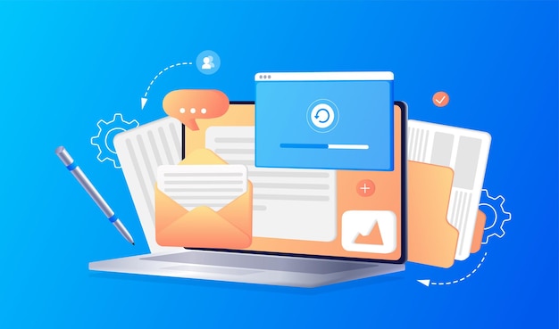 Concepto de diseño web desarrollo de páginas web Regreso a la escuela Optimización del desarrollo web