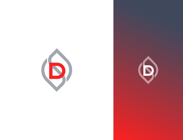 Concepto de diseños de logotipo de letra d