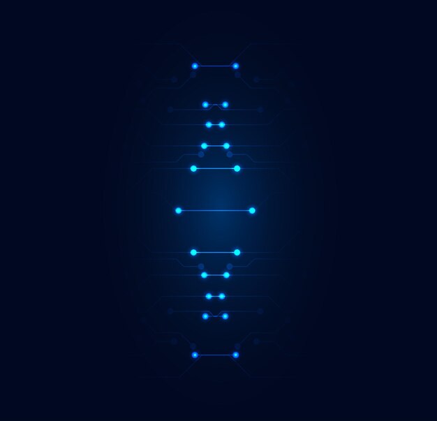 Concepto dna tecnología azul digital moderna sobre fondo hermoso