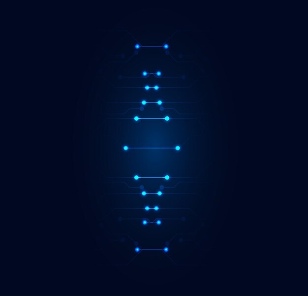 Concepto dna tecnología azul digital moderna sobre fondo hermoso