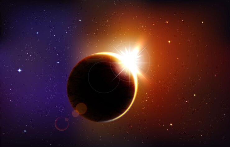 Vector concepto de eclipse solar