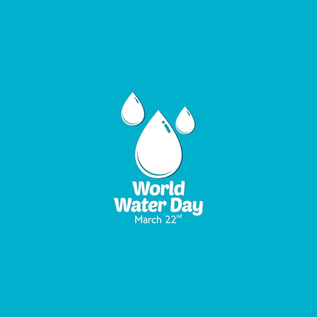 Concepto de ecología y día mundial del agua Plantilla de diseño plano