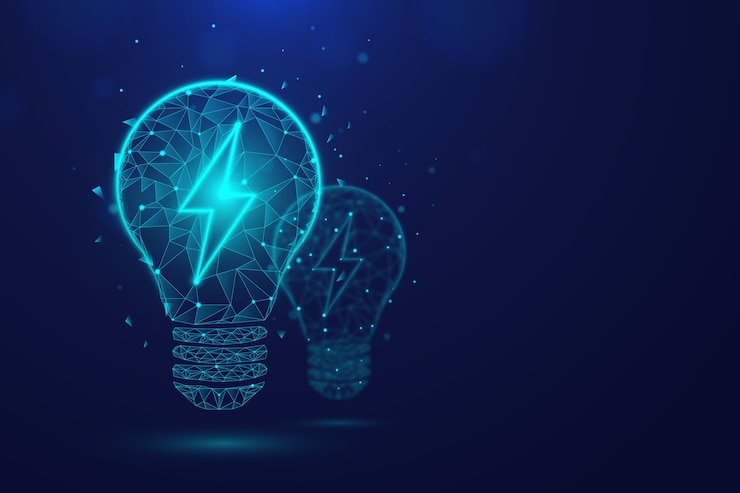 Vector concepto de ecología tecnológica con bombilla