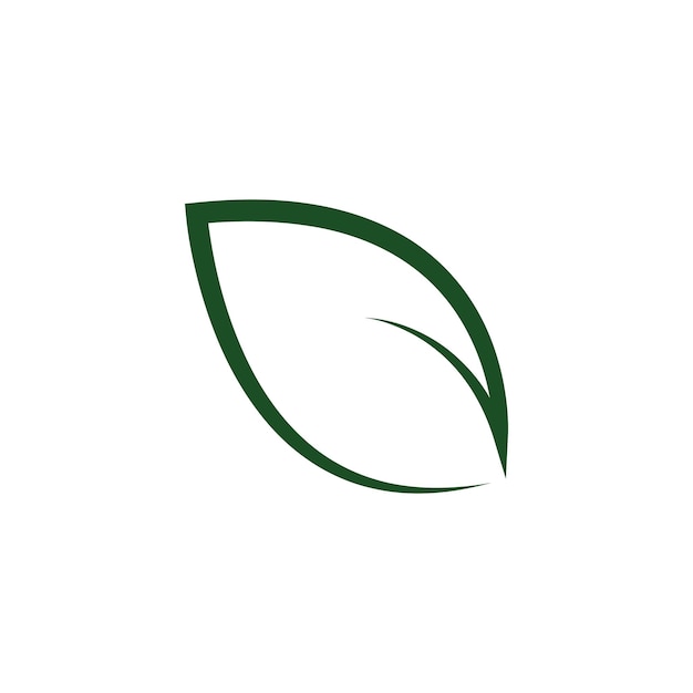 Concepto ecológico de diseño de logotipo de vector de hoja de árbol