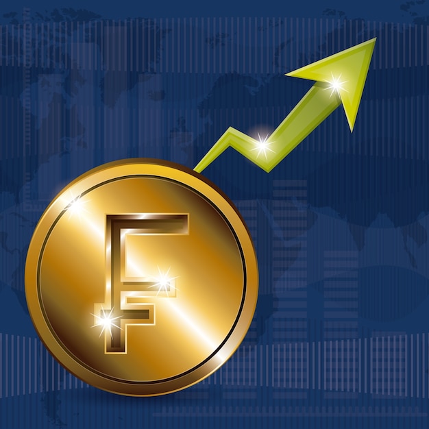 Concepto de economía global con iconos de dinero